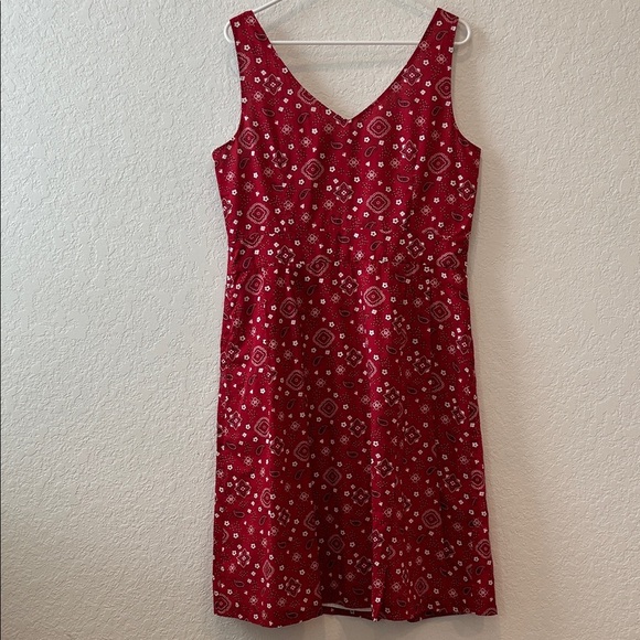 Anne Klein Red Geometric Mini Dress - Picture 7 of 10
